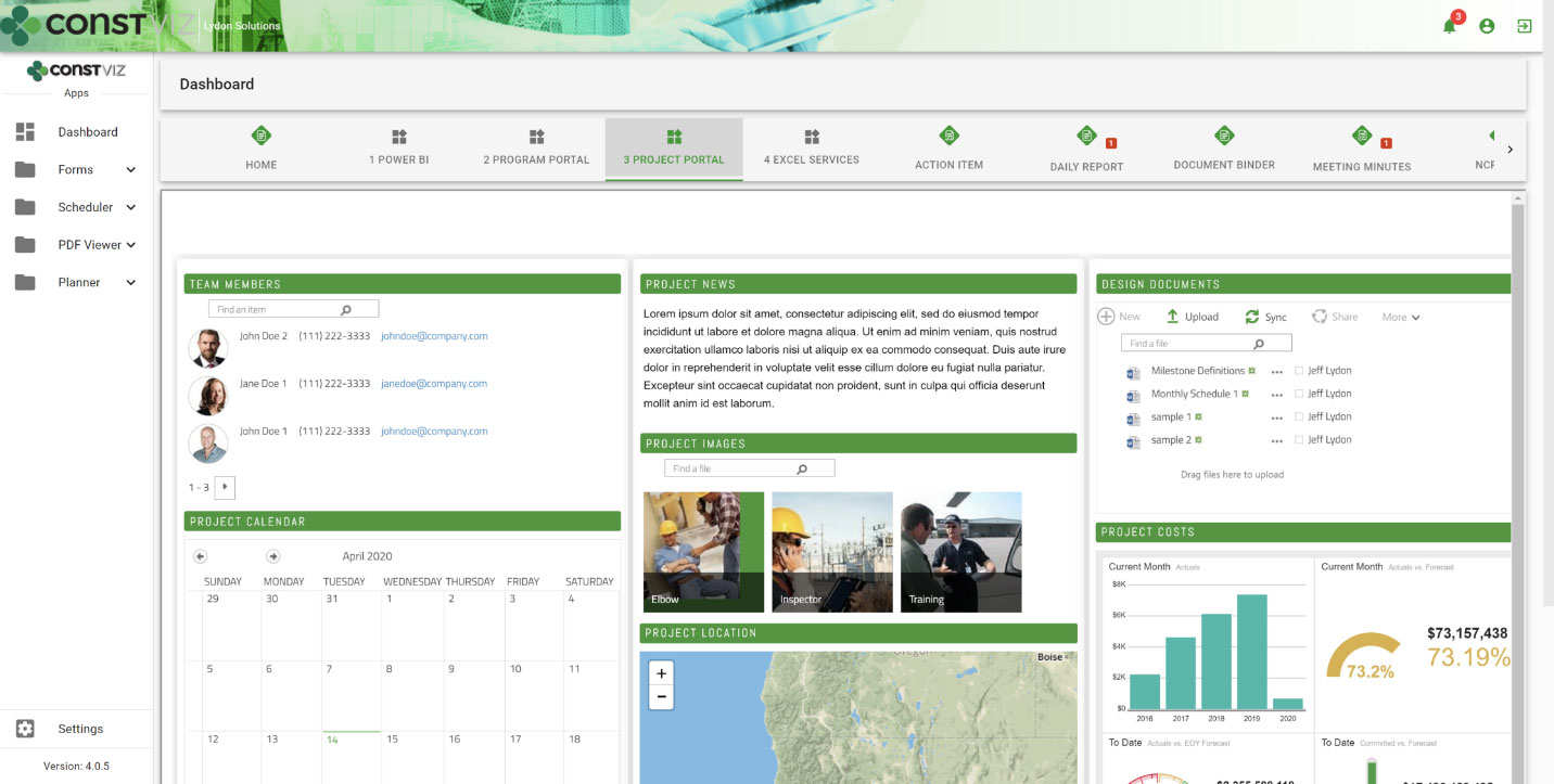 Project Portals For Remote Collaboration Construction Viz